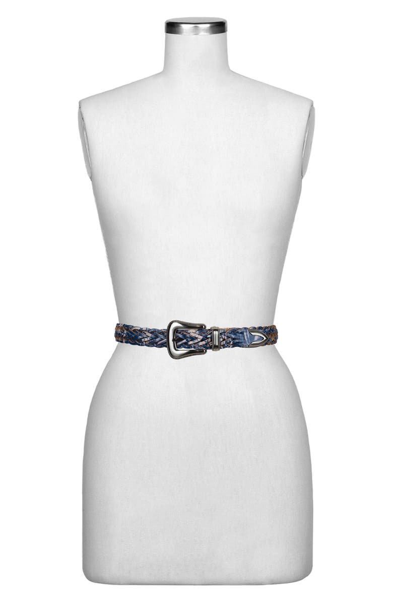 Patricia Nash Townsend Braided Metal Tipped Belt, Alternate, color, Blue Multi