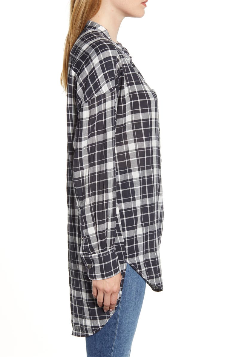 Alex Mill Plaid Popover Tunic Shirt, Alternate, color, 