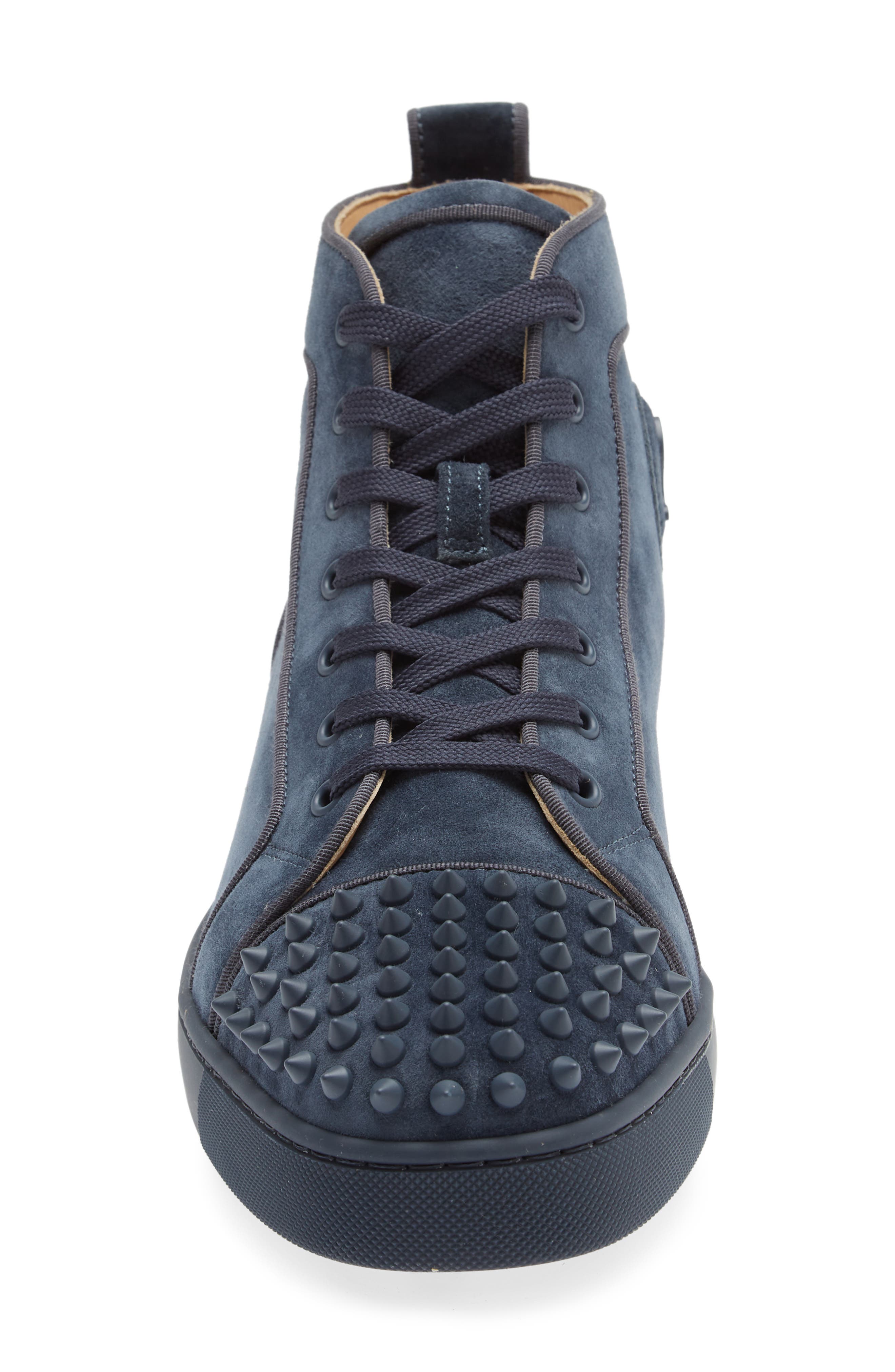 Christian Louboutin Lou Spikes High Top Sneaker, Alternate, color, 