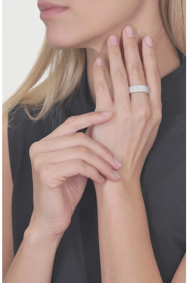 Diamond Pavé Wide Eternity Ring   (Nordstrom Exclusive), Alternate, color, WHITE GOLD/ DIAMOND