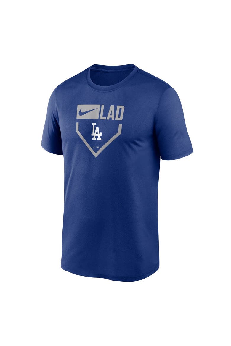 Men's Nike Royal Los Angeles Dodgers Home Plate Icon Legend Performance T-Shirt, Alternate, color, Royal