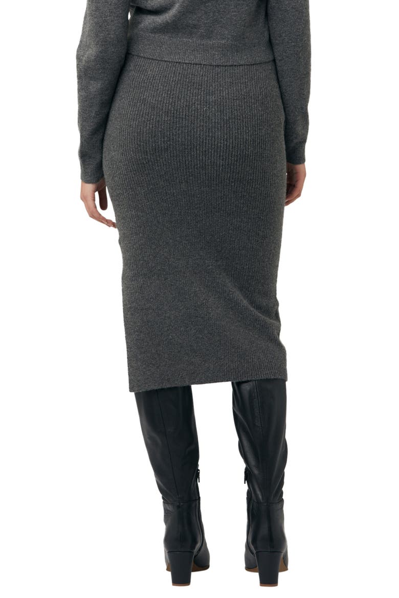Dani Knit Skirt, Alternate, color, CHARCOAL