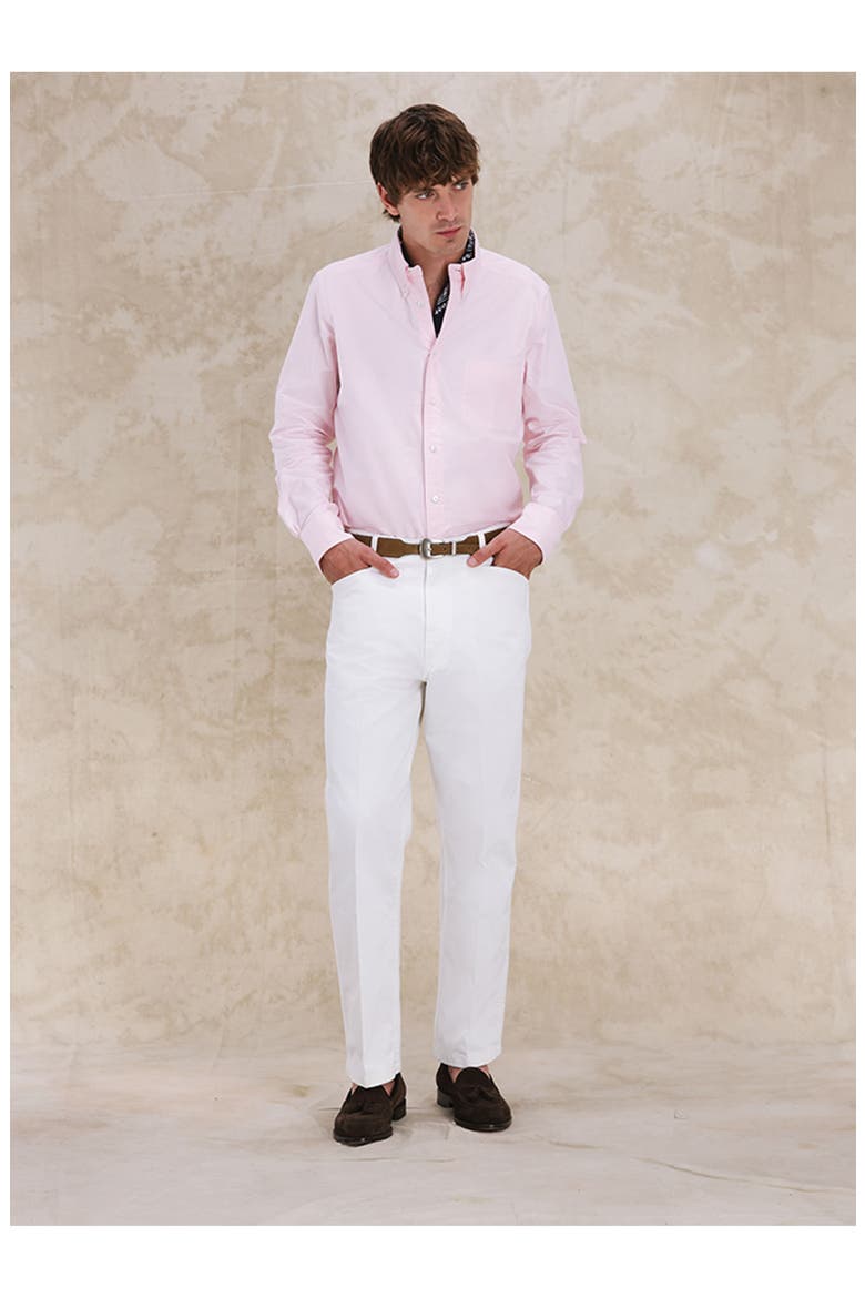 Ben Heavy Cotton Gabardine Chino Pants, Alternate, color, WHITE