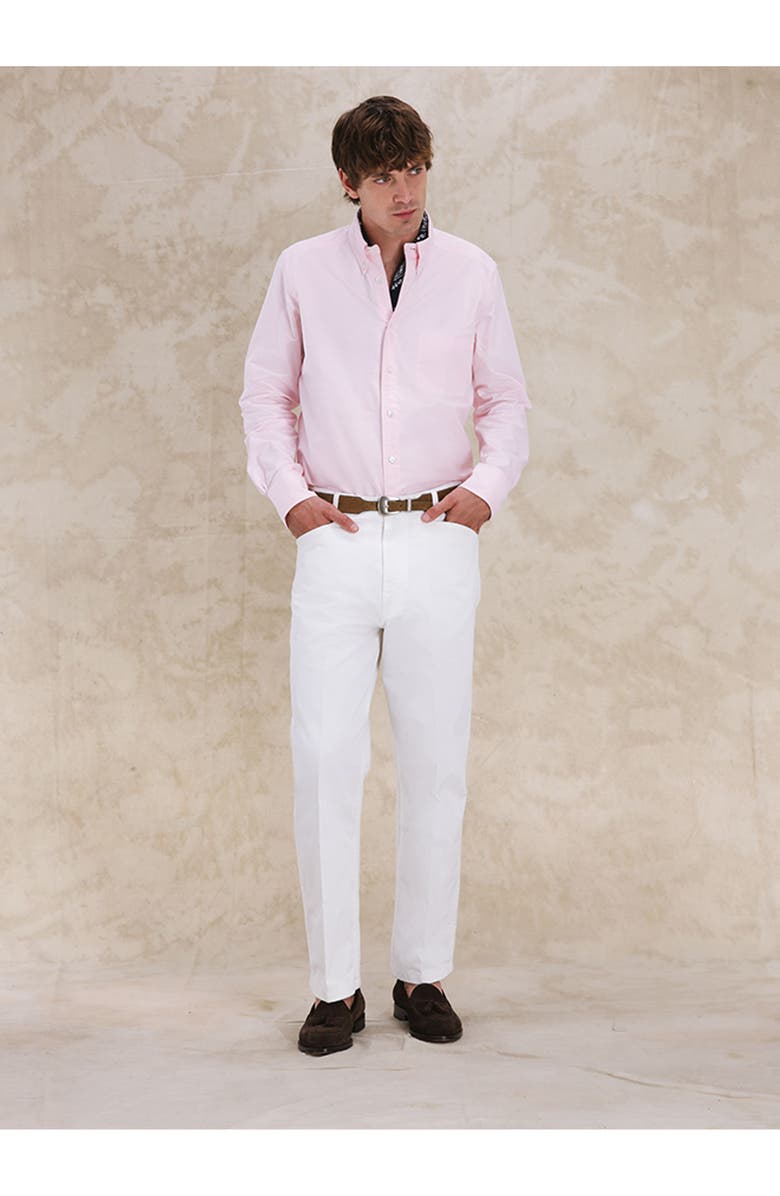 Fortela Ben Heavy Cotton Gabardine Chino Pants, Alternate, color, White