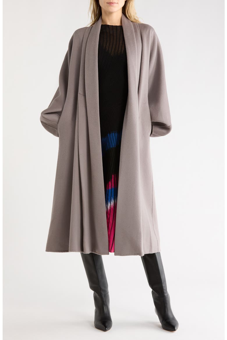 Tom Wool Coat with Balloon Sleeves, Alternate, color, ELEPHANT GREY