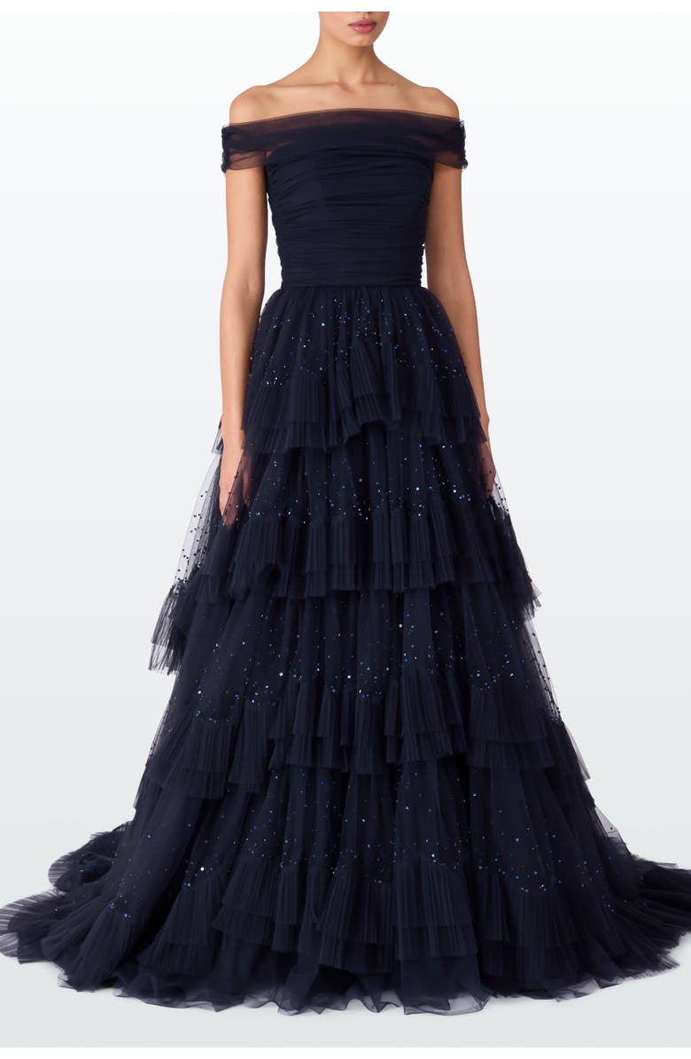 Jenny Packham Queenie Maxi Dress, Alternate, color, Mockingbird Blue