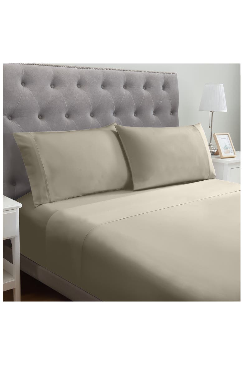 Solid 4-Piece Microfiber Sheet Set, Alternate, color, TAUPE