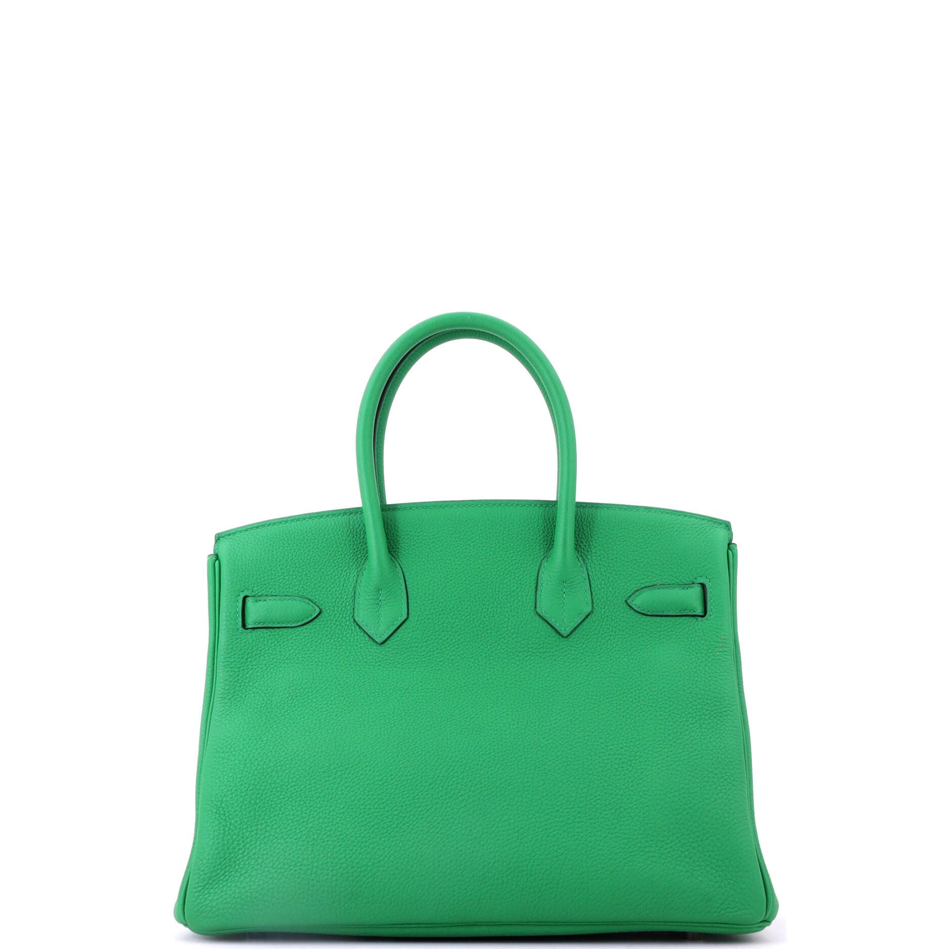 Birkin Handbag Verso Togo with Palladium Hardware 30, Alternate, color, Green