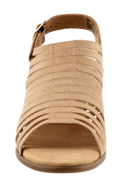 Trotters Midge Slingback Sandal In Beige Suede