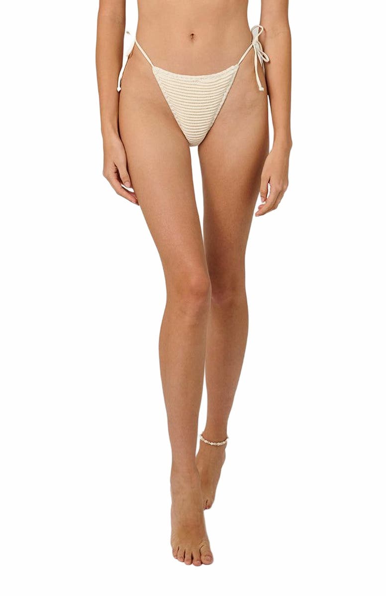 WeWoreWhat Tie Crochet Bottom, Alternate, color, Off-White