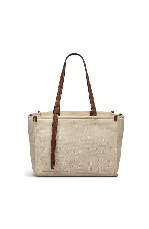 Radley The Burlington | Canvas Medium Ziptop Satchel Bag In Beige