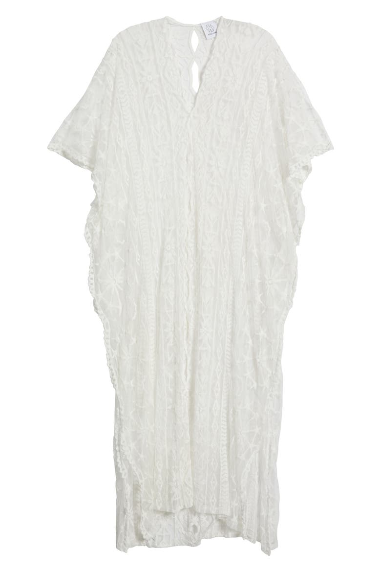 Augustina Sheer Caftan, Alternate, color, IVORY