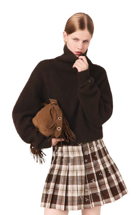 Yak blend roll-neck sweater