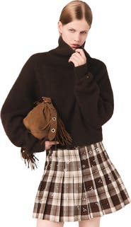 maje Yak blend roll-neck sweater