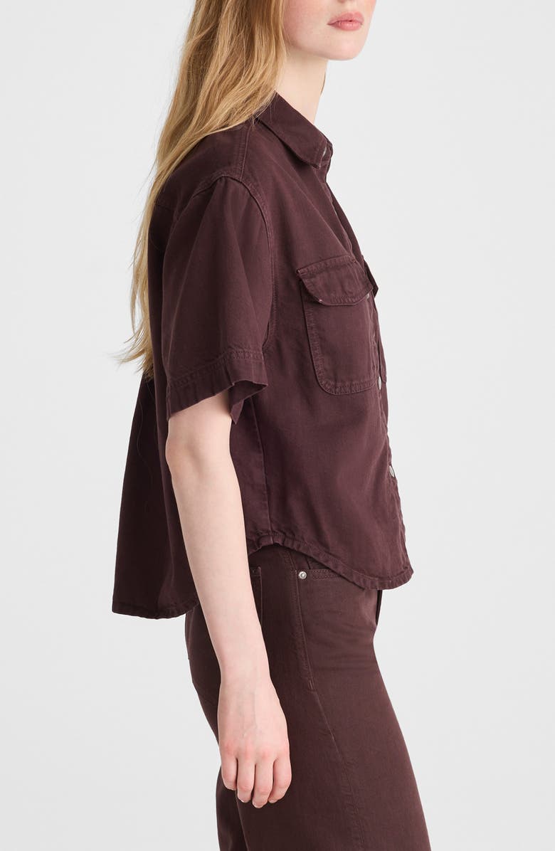 Madewell Airy Denim Utility Pocket Shirt, Alternate, color, Burnt Cocoa