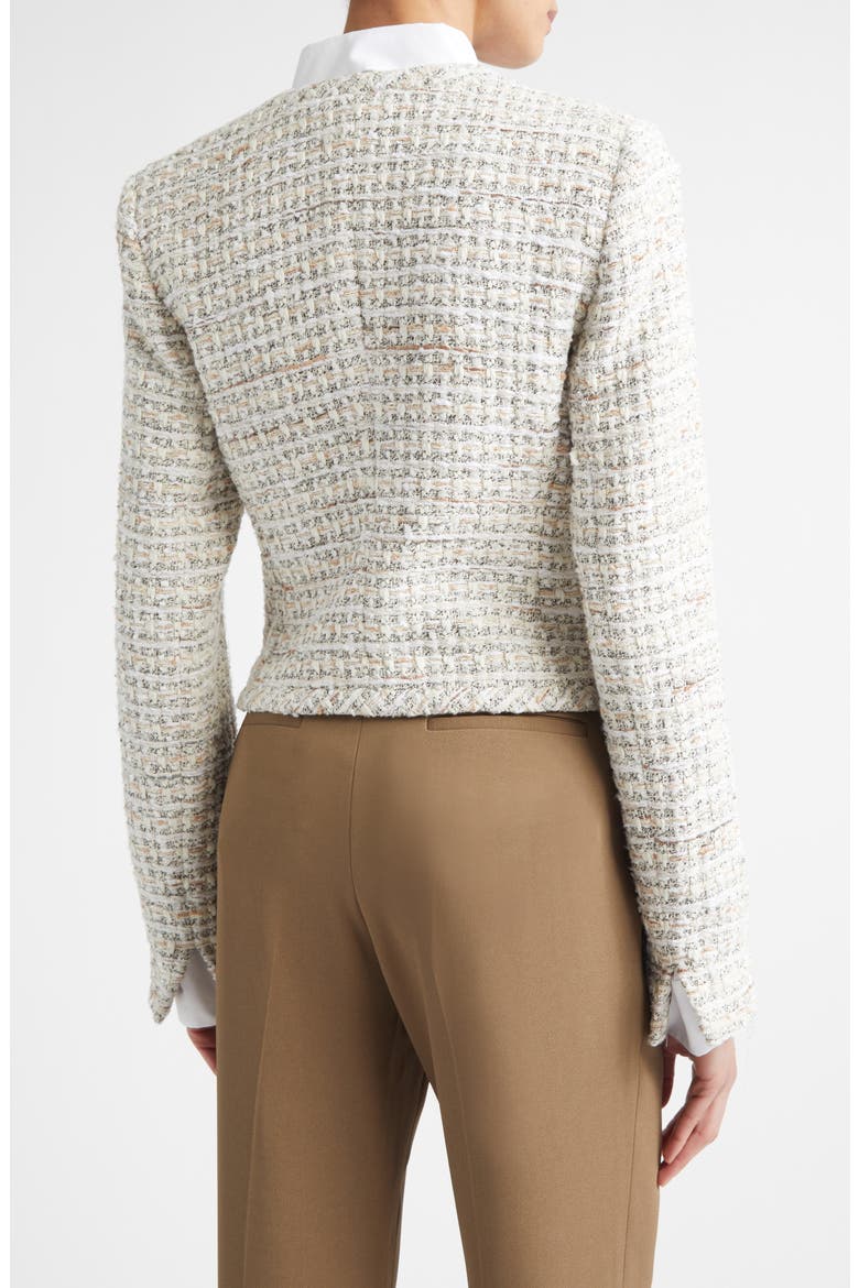 Côte d'Azure Tweed Crop Jacket, Alternate, color, ECRU / TAUPE MULTI