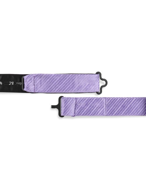 Synrgy By Dxl Big & Tall Striped Bow Tie In Purple