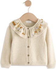NEXT Kids' Embroidered Collar Cardigan