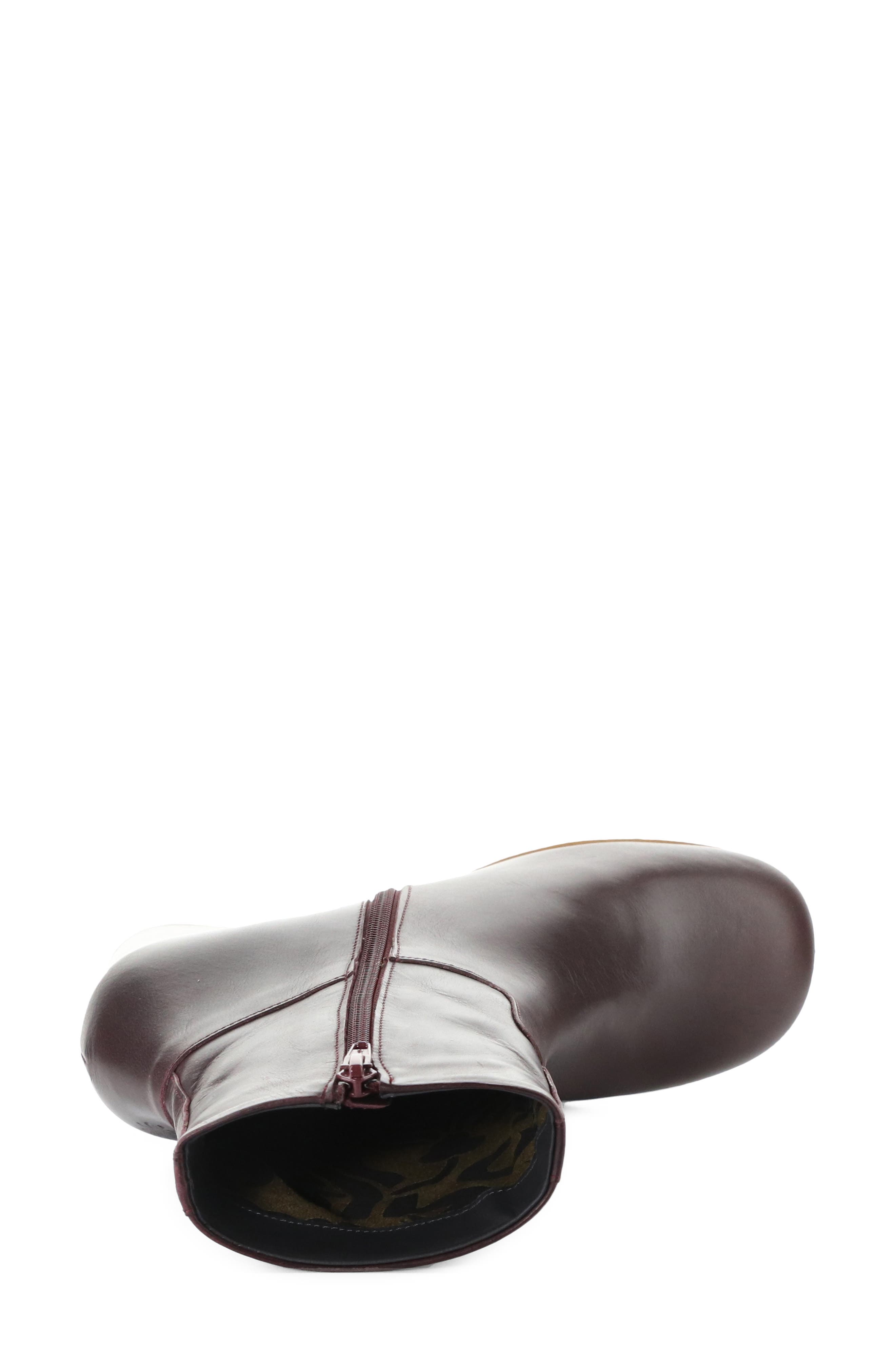 Tael Leather Wedge Bootie, Alternate, color, WINE