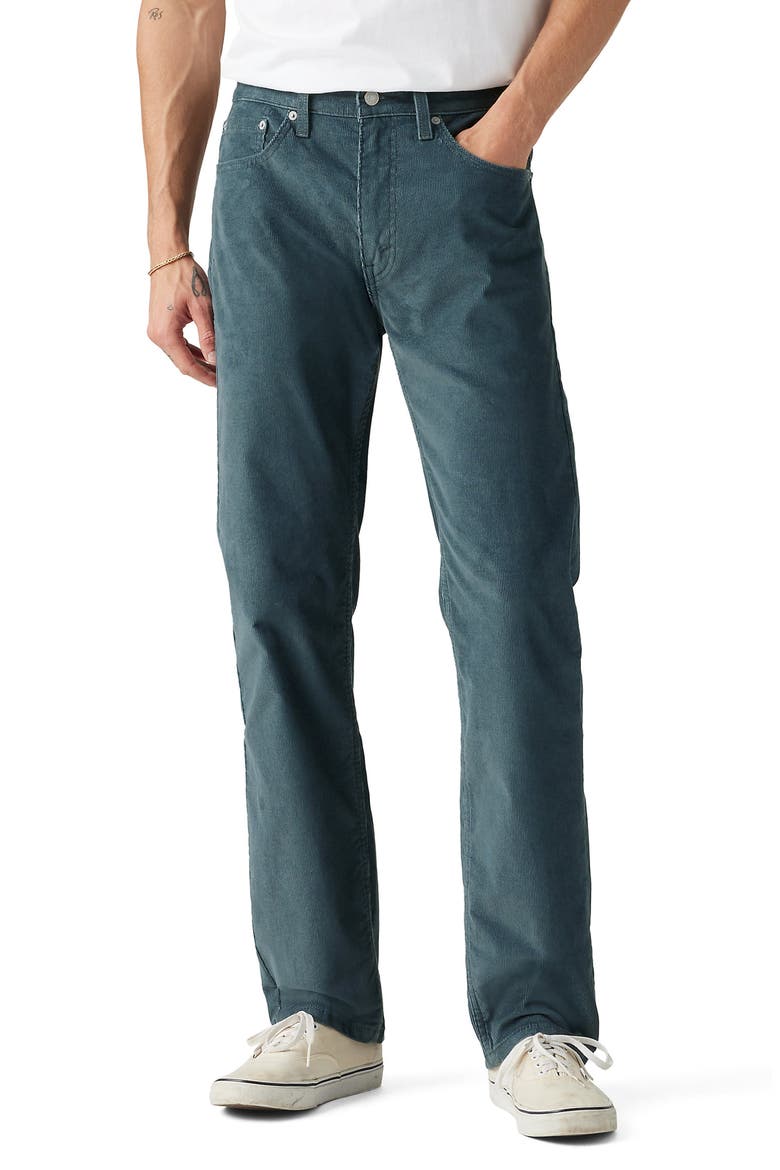 505™ Regular Corduroy Straight Leg Jeans, Main, color, DARK SLATE