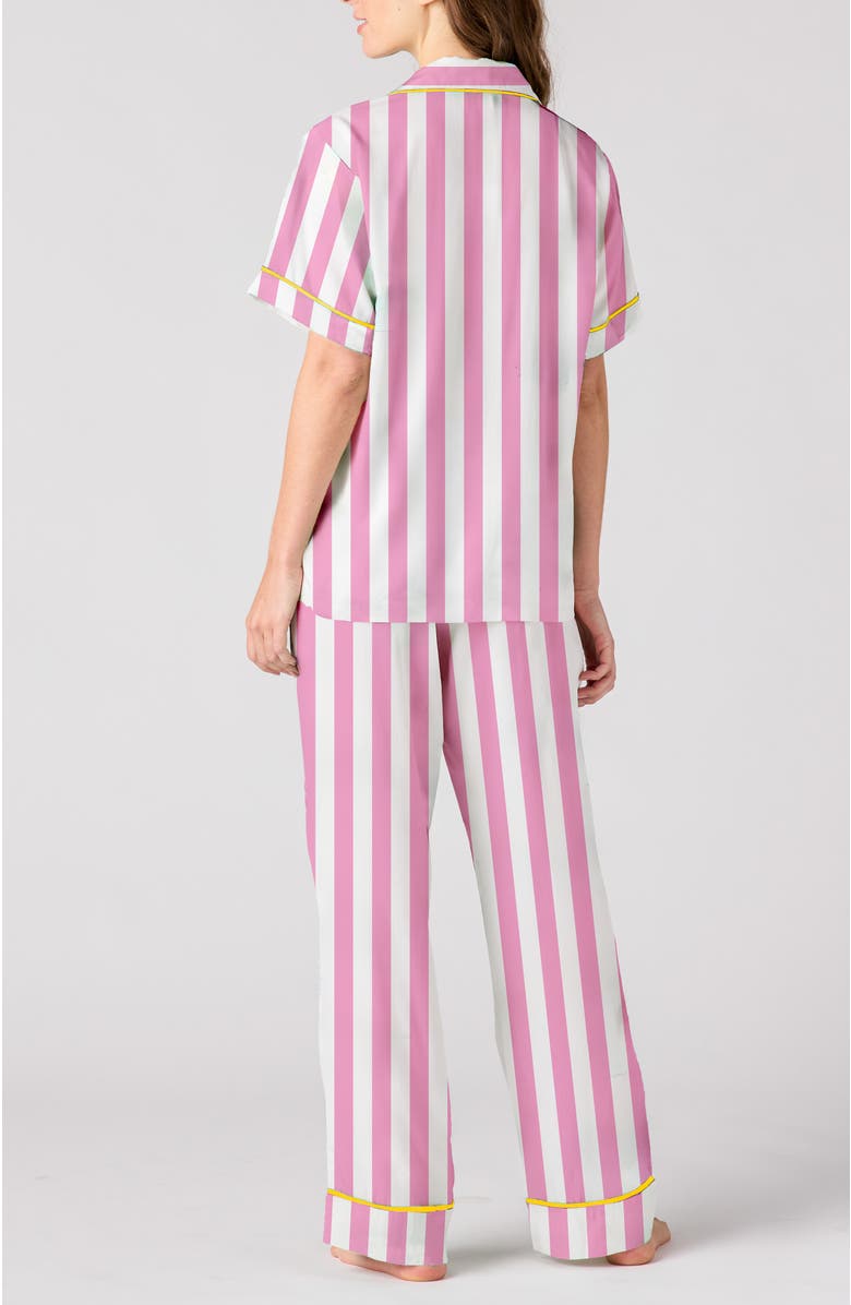 Katie Kime Retro Stripe Pants Set, Alternate, color, Pink