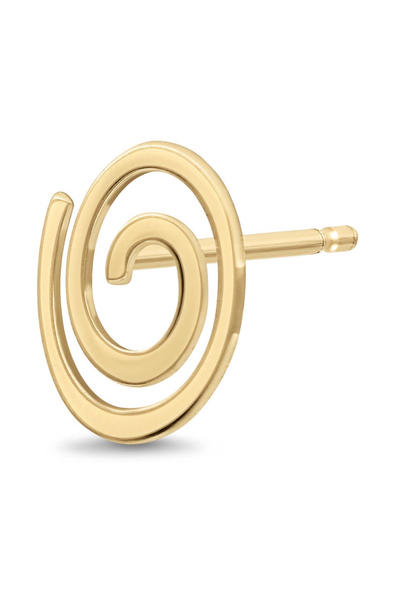 14K Gold Stud Earrings, Alternate, color, 14KY