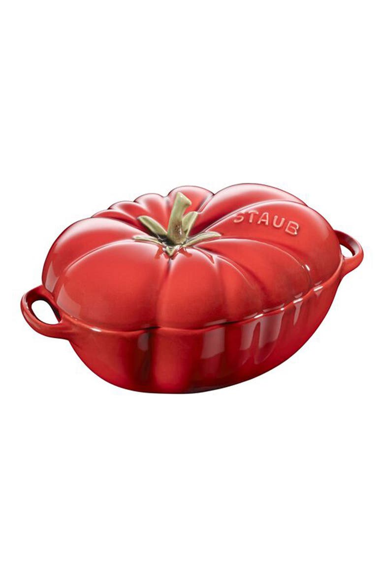 Ceramic Petite Tomato Dish with Lid, Main, color, CHERRY
