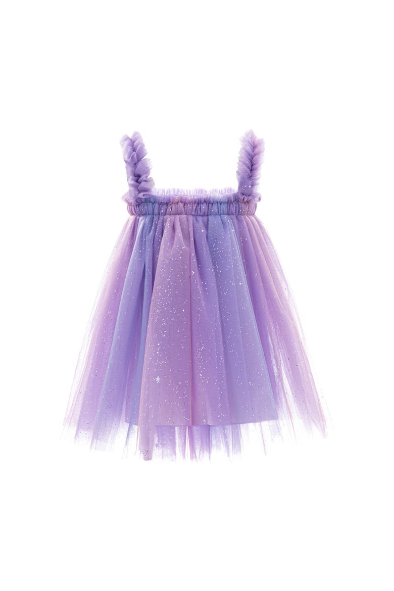Serenya Glitter Tulle Dress, Alternate, color, Purple
