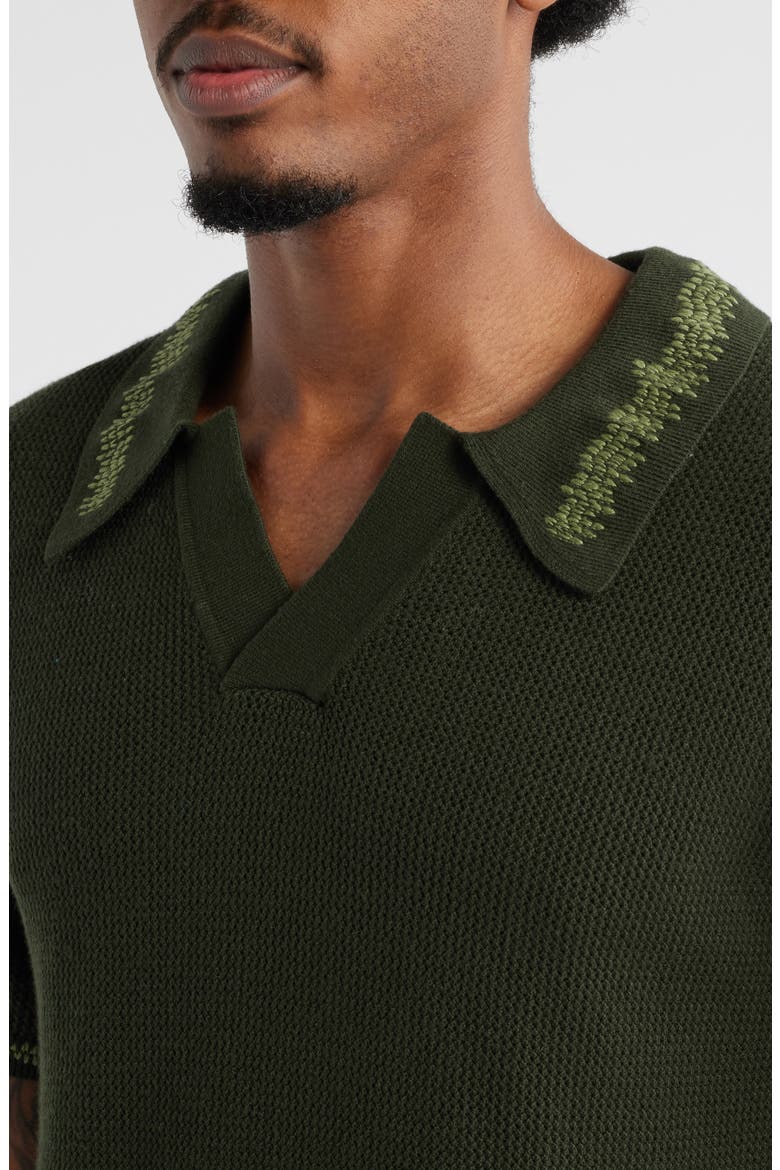 Green Knit Polo, Alternate, color, GREEN