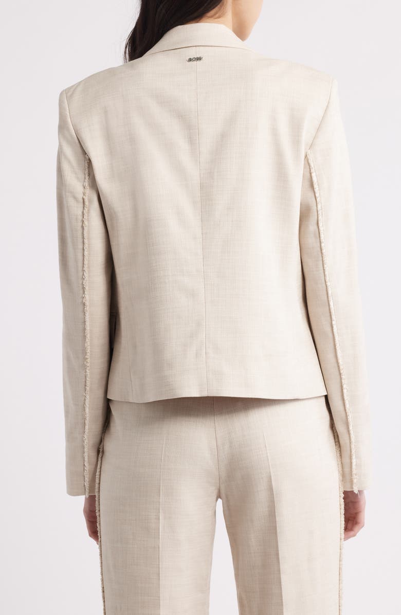 BOSS Jaleto Crop Blazer, Alternate, color, Light Beige Melange