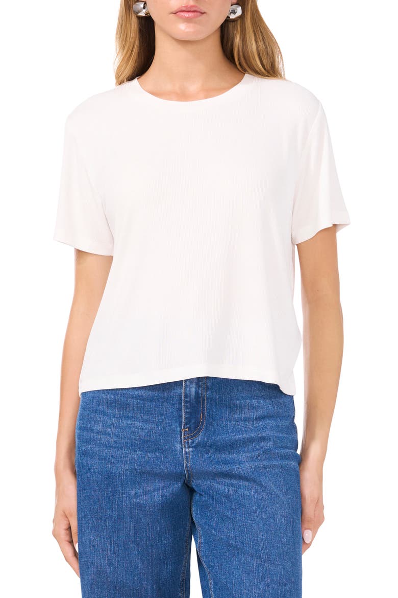 Rib Jersey T-Shirt, Main, color, NEW IVORY