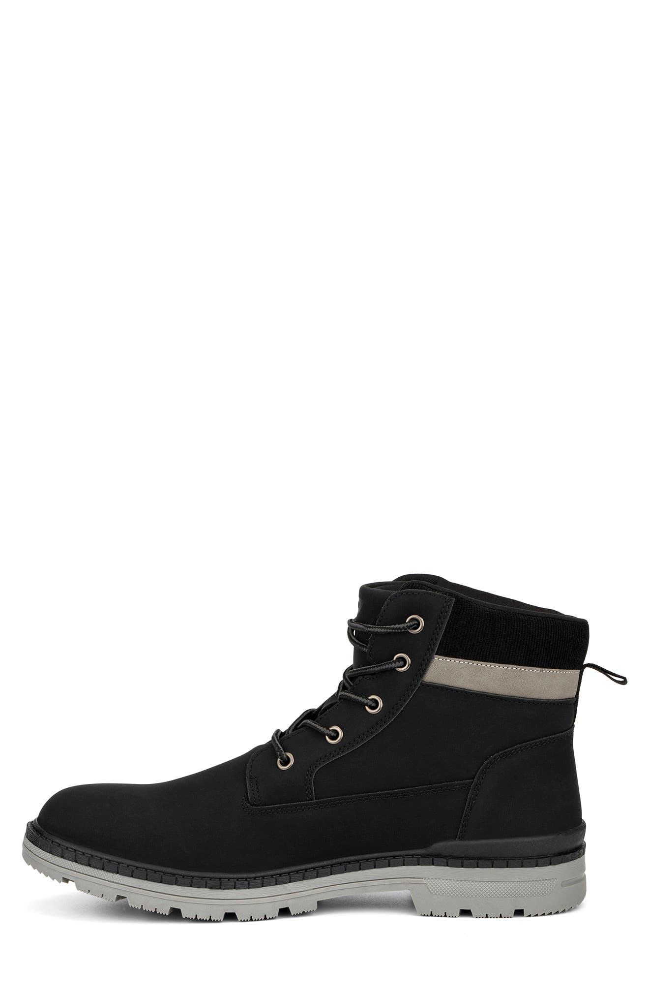 Peak Lace-Up Work Boot, Alternate, color, BLACK