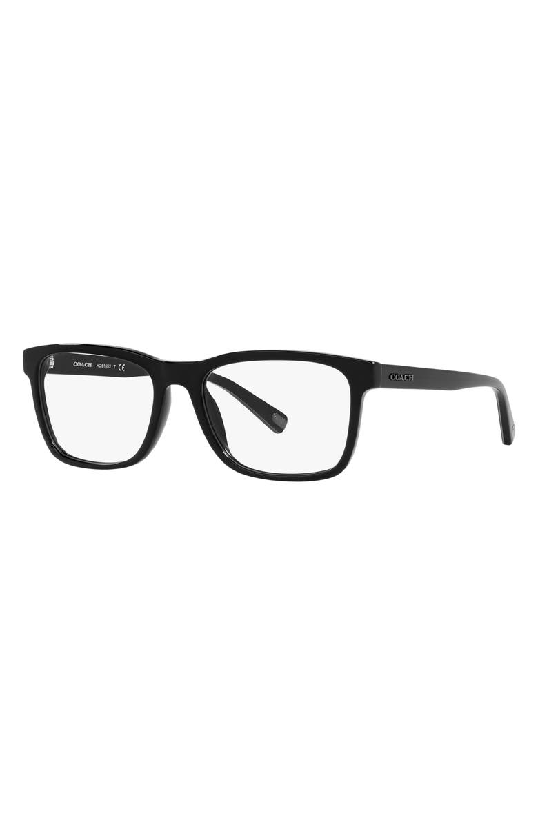 COACH 54mm Rectangular Optical Glasses, Alternate, color, 