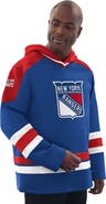 STARTER Men's Starter Blue/Red New York Rangers Hockey Pullover Hoodie