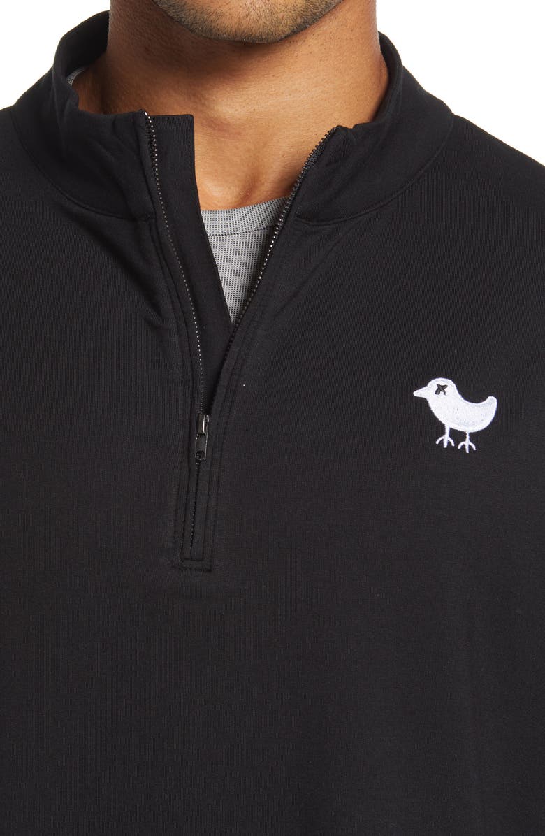 Bad Birdie Quarter Zip Golf Pullover, Alternate, color, Black
