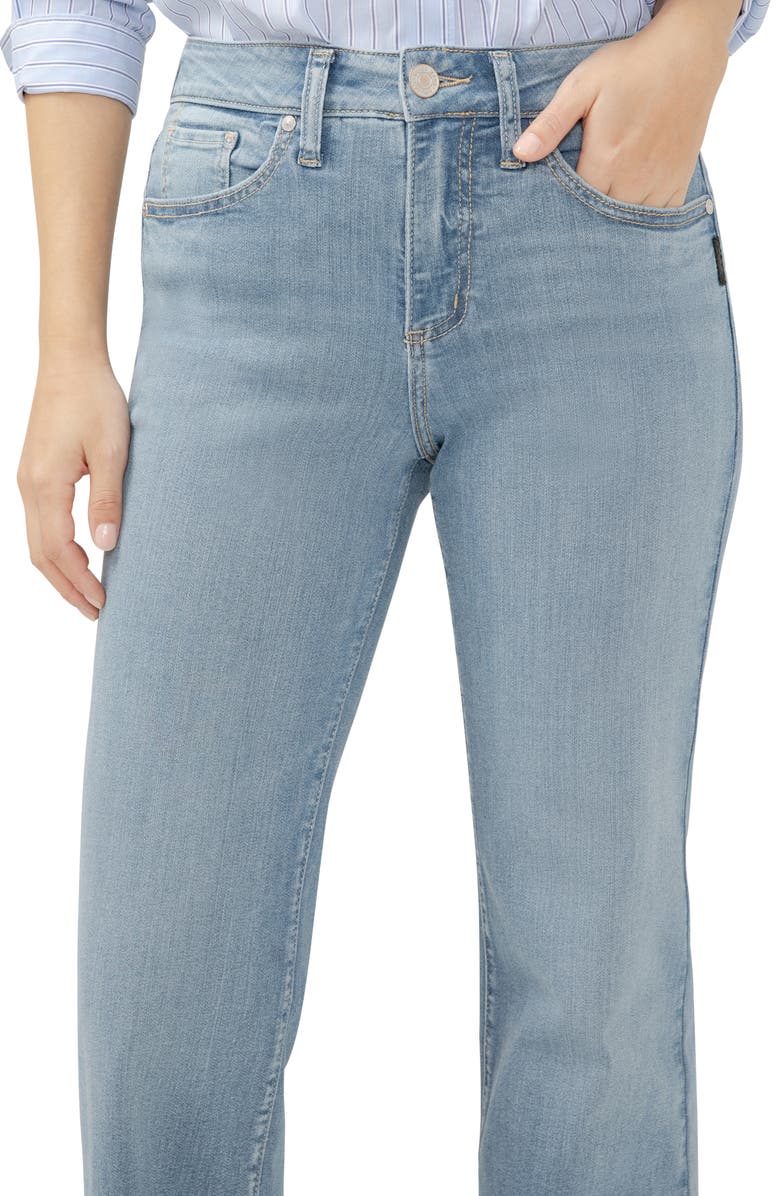 Silver Jeans Co. Avery Curvy Relaxed Straight Leg Trouser Jeans, Alternate, color, Mateo