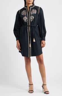 Julia Jordan Embroidered Shirtdress