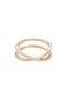 Pavé 925 Sterling Silver CZ Crisscross Ring