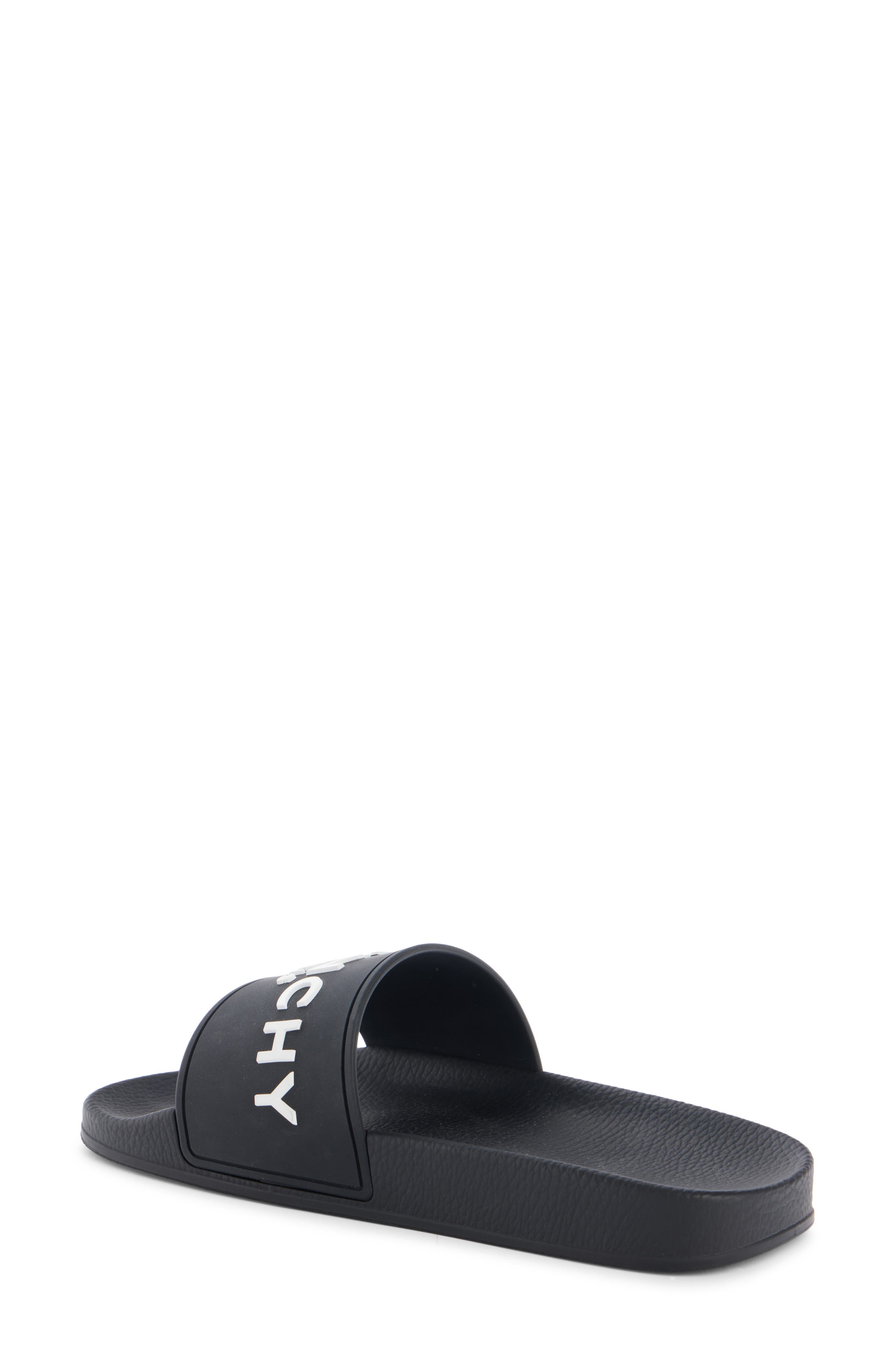 Givenchy Logo Slide Sandal, Alternate, color, Black