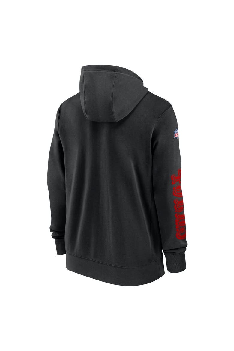 Men's Nike Black San Francisco 49ers 2024 Sideline Club Full-Zip Hoodie, Alternate, color, Black