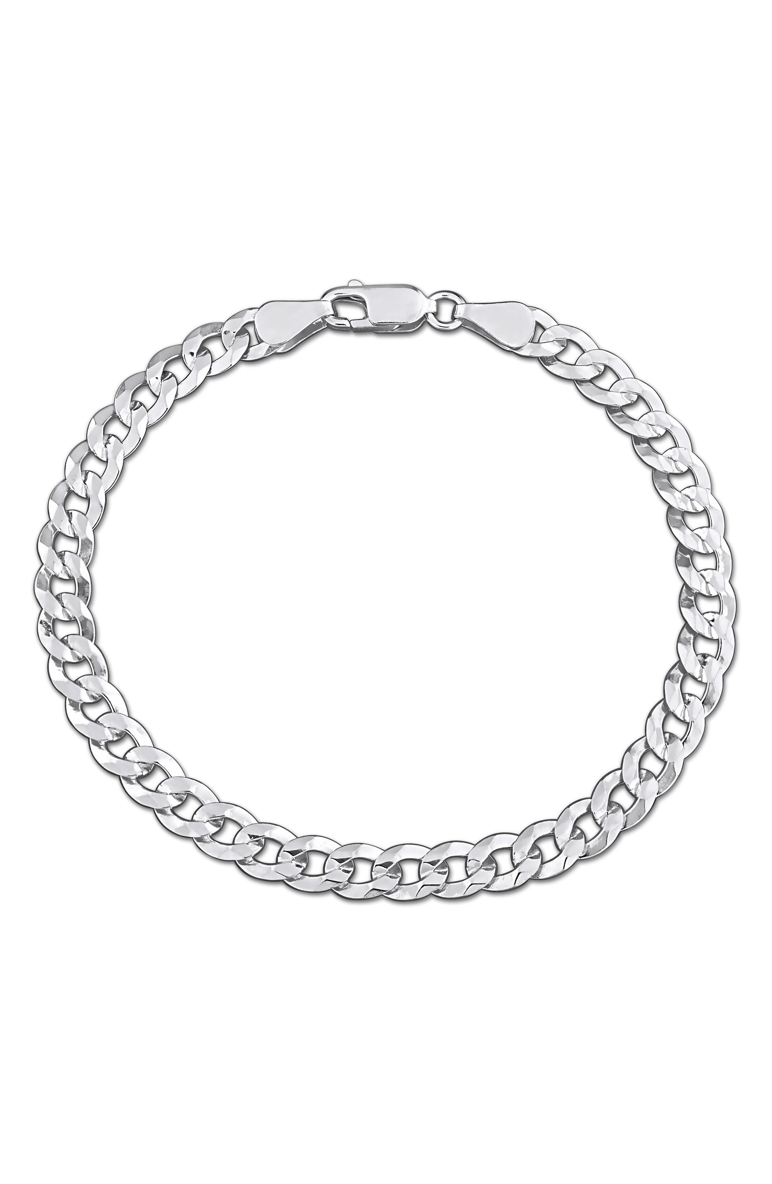 DELMAR Diamond Cut Curb Chain Bracelet