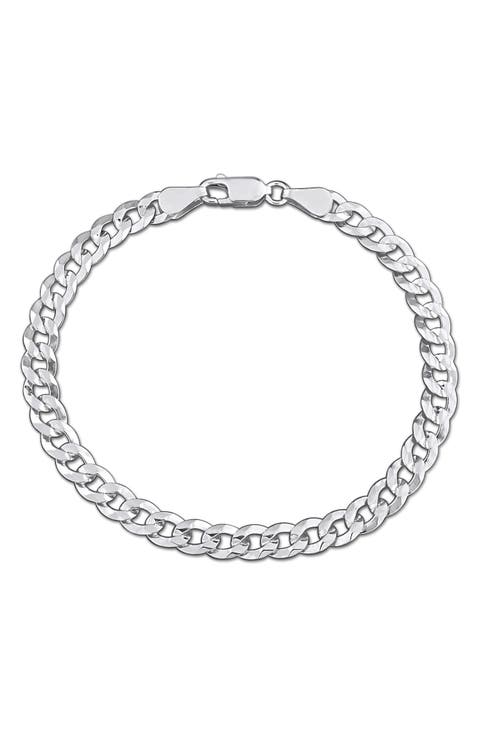 Diamond Cut Curb Chain Bracelet