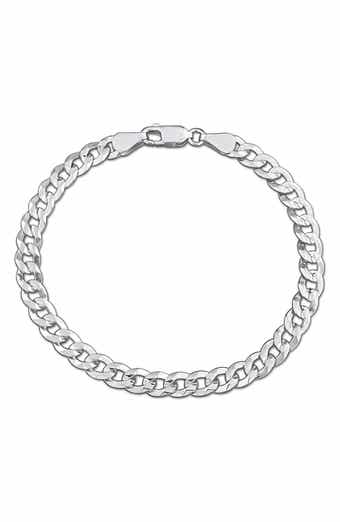 Diamond Cut Curb Chain Bracelet