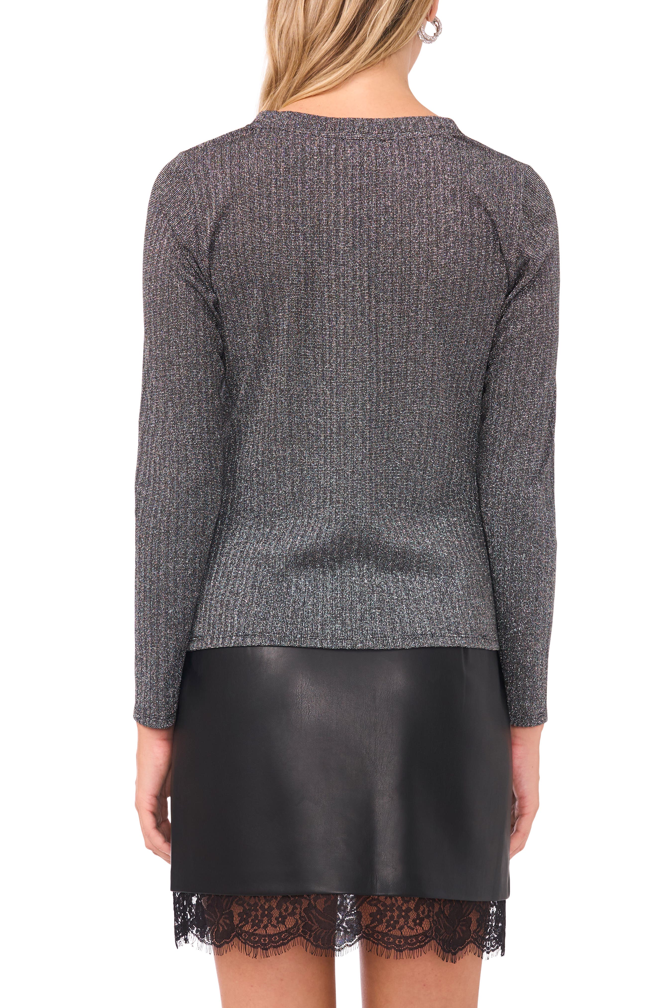 Metallic Long Sleeve Top - image 2