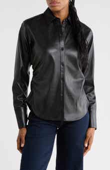 Leah Faux Leather Shirt