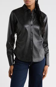 rag & bone Leah Faux Leather Shirt