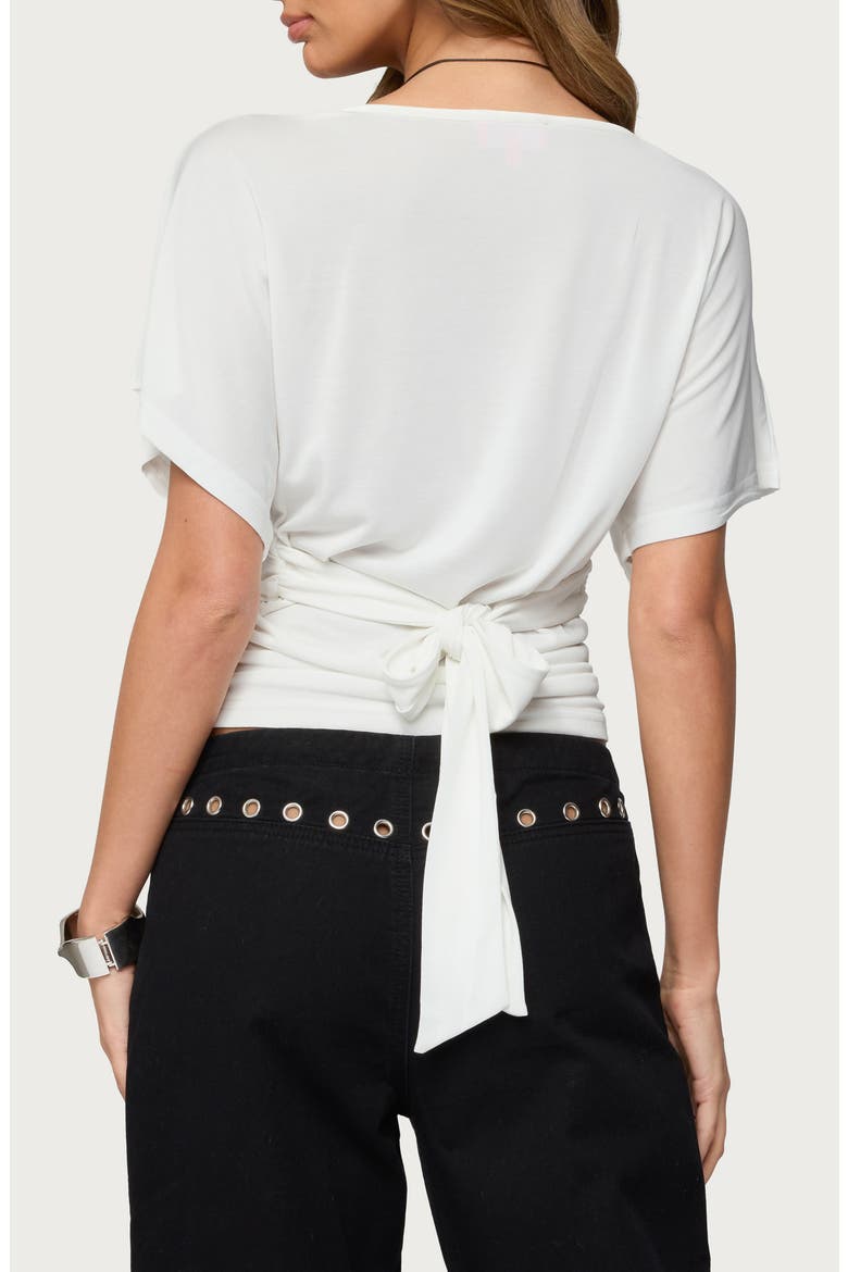 Abriana Ruched Waist Top, Alternate, color, WHITE