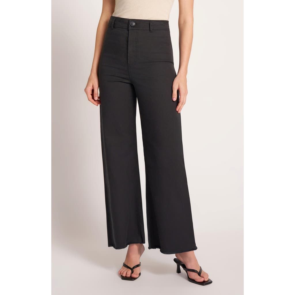 Matty M . Lizzie Crop Wide Leg Pants In Black