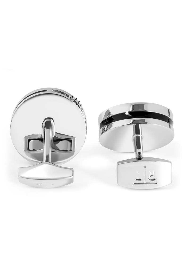 Carousel Gear Cuff Links, Alternate, color, BLUE