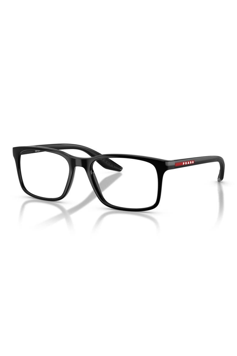 54mm Pillow Optical Glasses, Alternate, color, BLACK